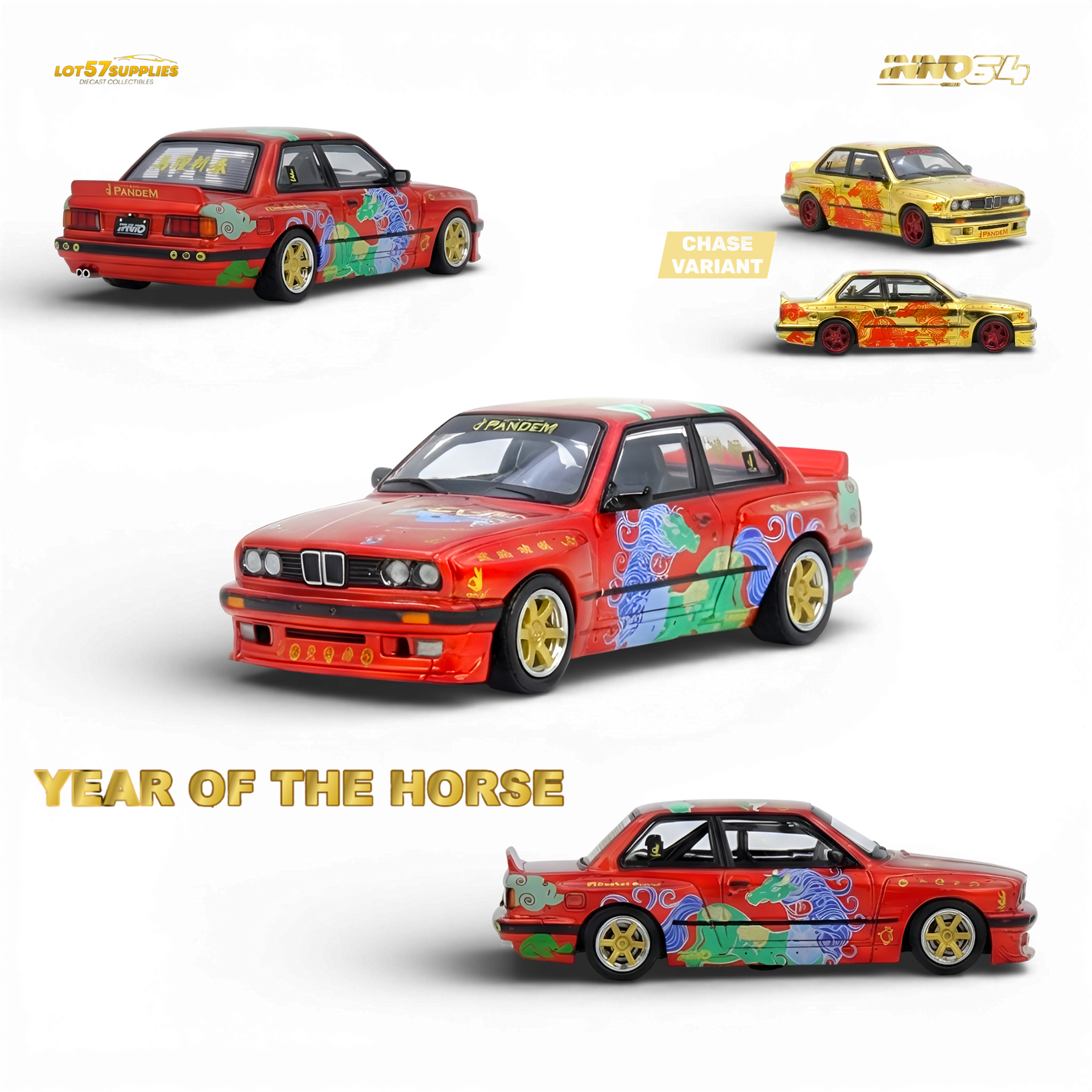 (Pre-Order) INNO64 Pandem Rocket Bunny BMW E30 Year of the Horse 2026 Limited 1:64 - Image 3
