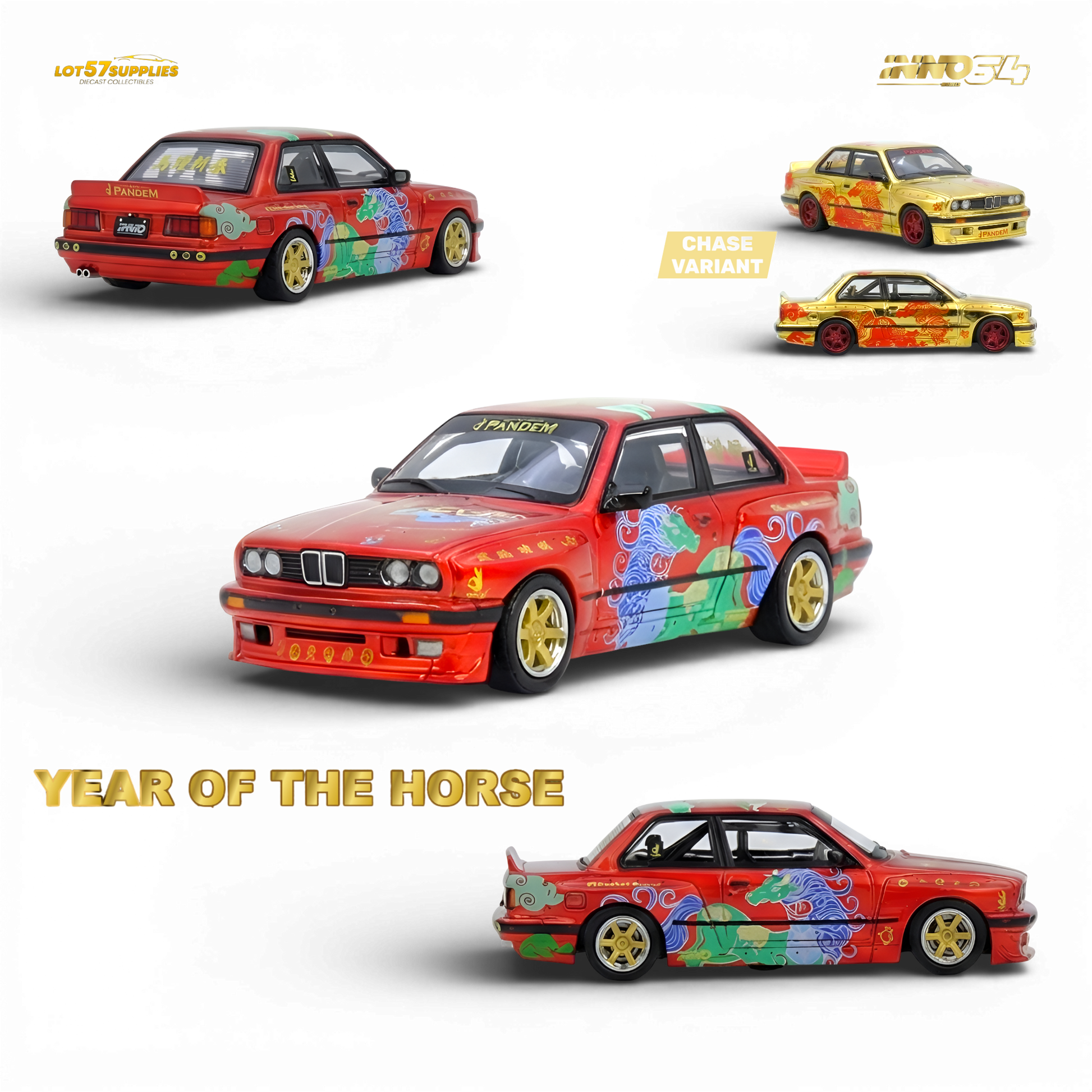 (Pre-Order) INNO64 Pandem Rocket Bunny BMW E30 Year of the Horse 2026 Limited 1:64 - Image 3