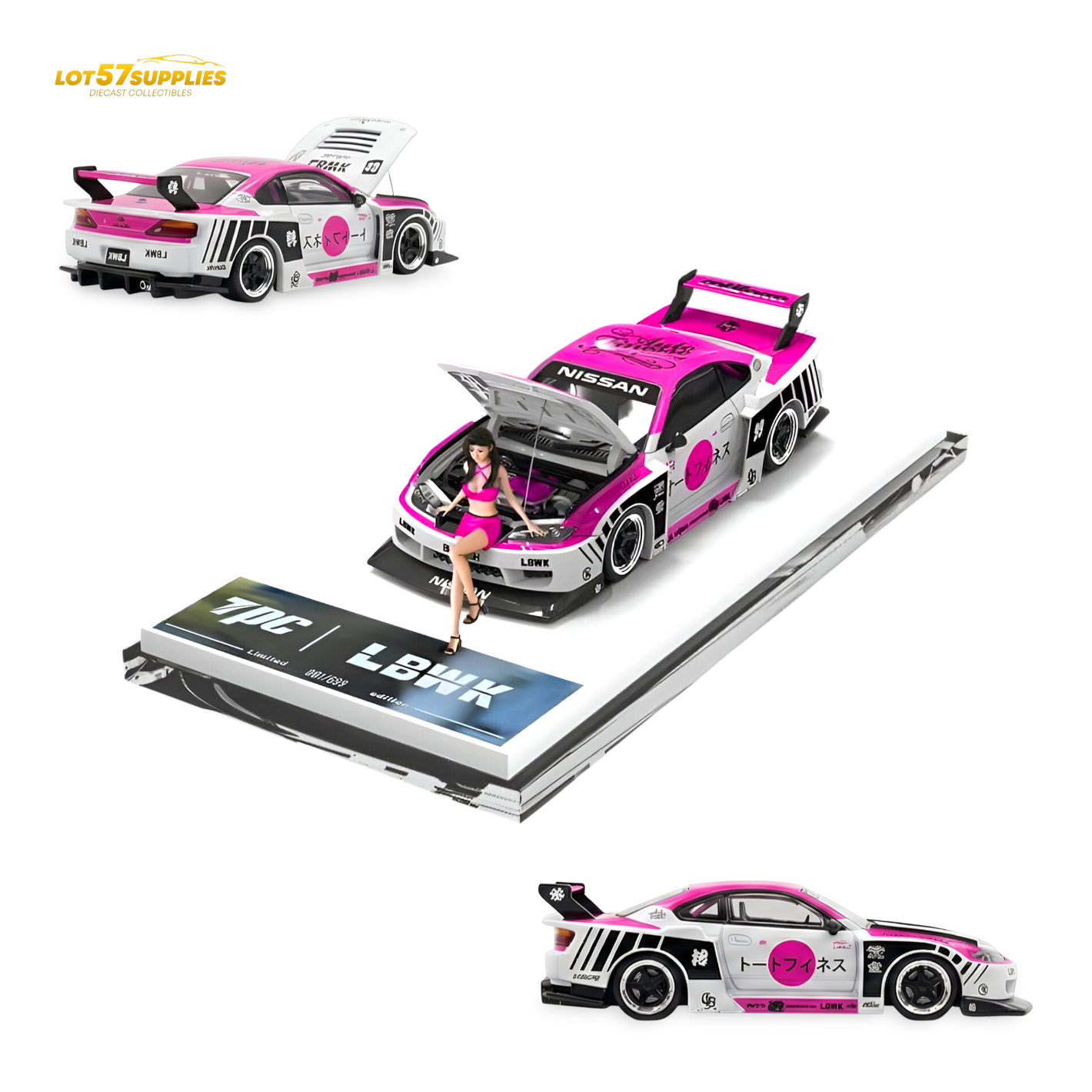 TPC Silvia S15 LBWK Pink 1:64