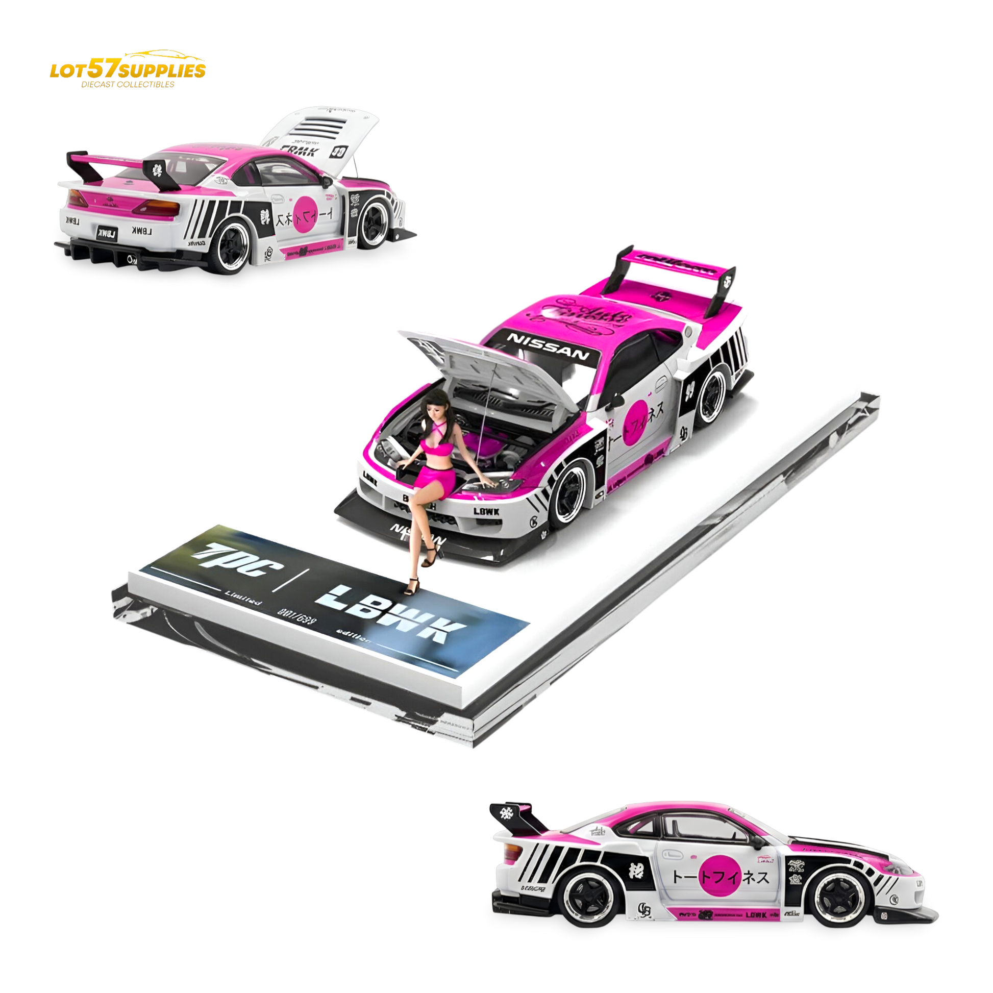 TPC Silvia S15 LBWK Pink 1:64