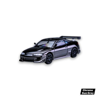 Transcend Mitsubishi Eclipse - Chrome Gun Grey 1:64 - Image 1