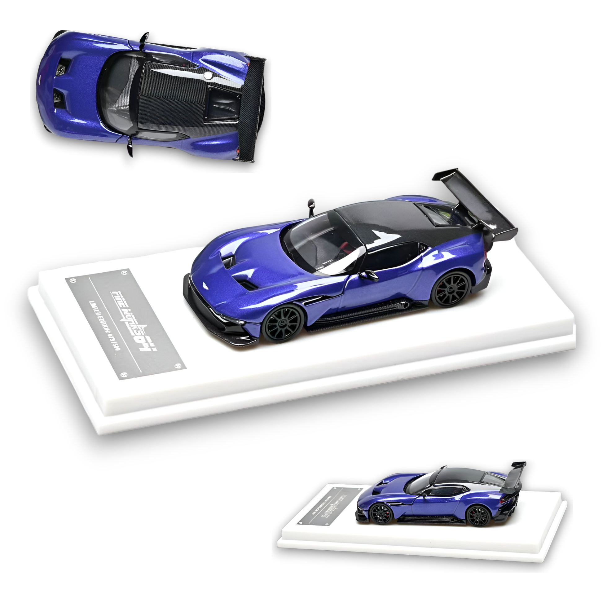 (Pre-Order) Fine Works Aston Martin Vulcan - Ming Blue 1:64 - Image 1