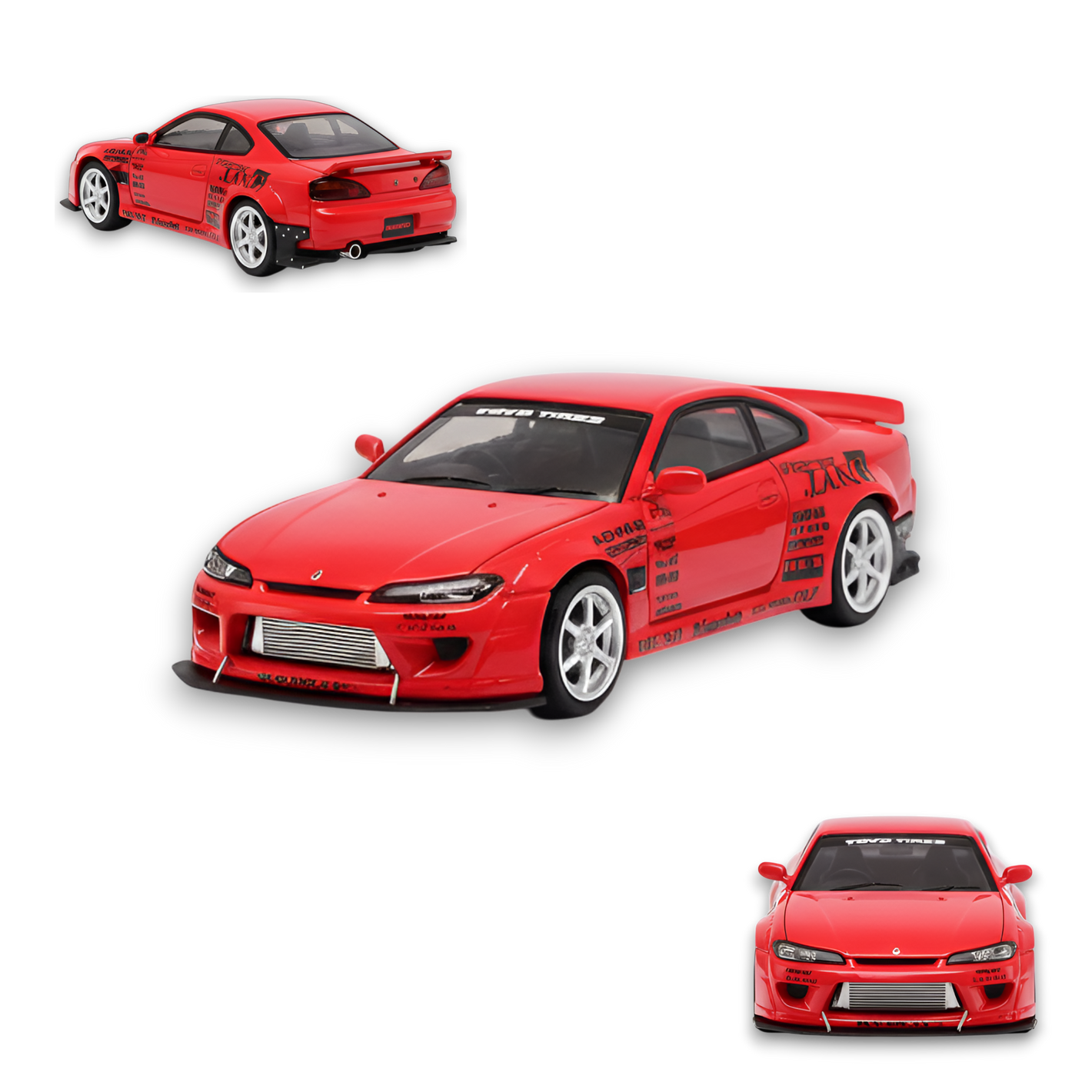 Street Weapon Nissan Silvia S15 Rocket Bunny Red 1:64 - Image 1