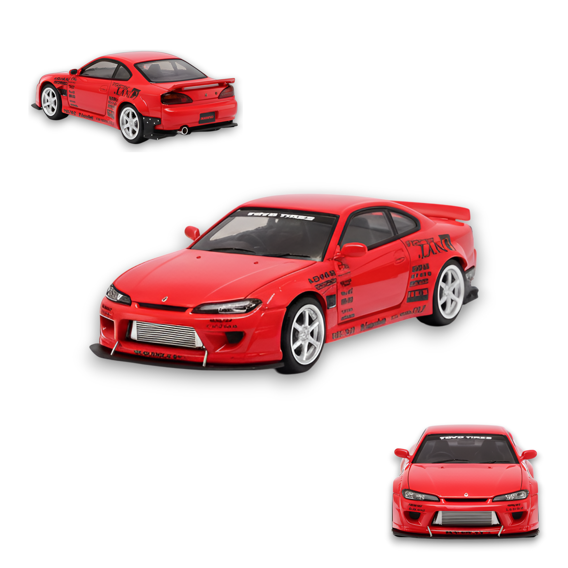 Street Weapon Nissan Silvia S15 Rocket Bunny Red 1:64 - Image 1