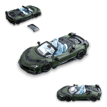 DCM Mansory SF90 F9XX - Military Green - Tiff Blue 1:64 - Image 3