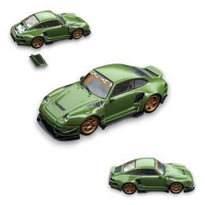 D.Bo x DCM Porsche 993 Punk Modified - Nuonao Green 1:64 - Image 1