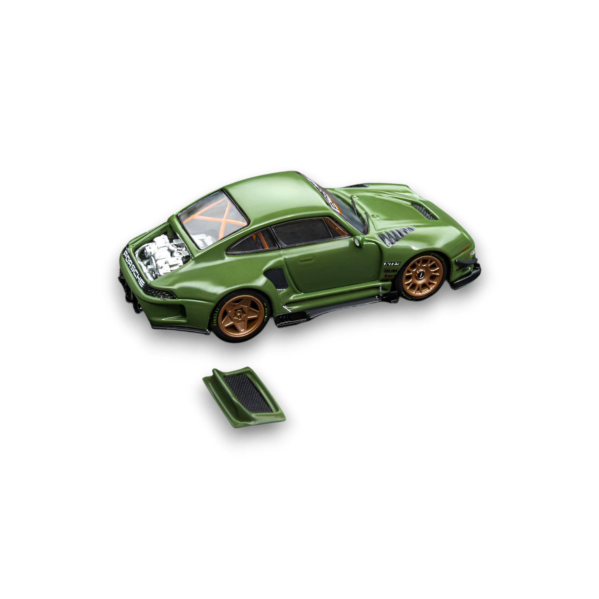 D.Bo x DCM Porsche 993 Punk Modified - Nuonao Green 1:64 - Image 3