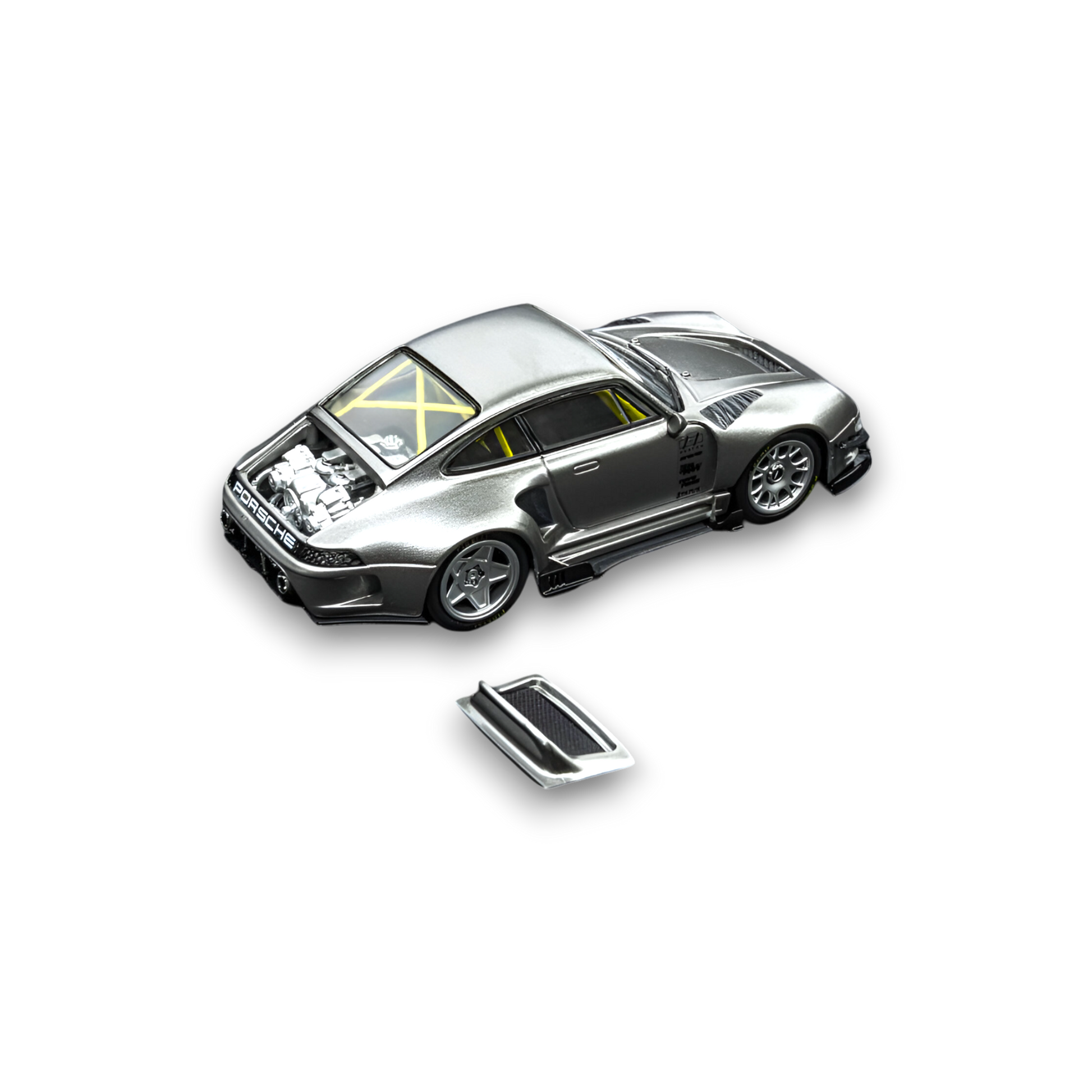 D.Bo x DCM Porsche 993 Punk Modified - Tungsten Silver 1:64 - Image 3
