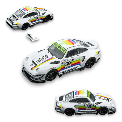 D.Bo x DCM Porsche 993 Punk Modified - White Apple 1:64 - Image 1