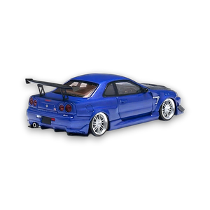 (Pre-Order) 404ERROR Nissan Skyline R34 Modified - Gulf Blue 1:64 - Image 2