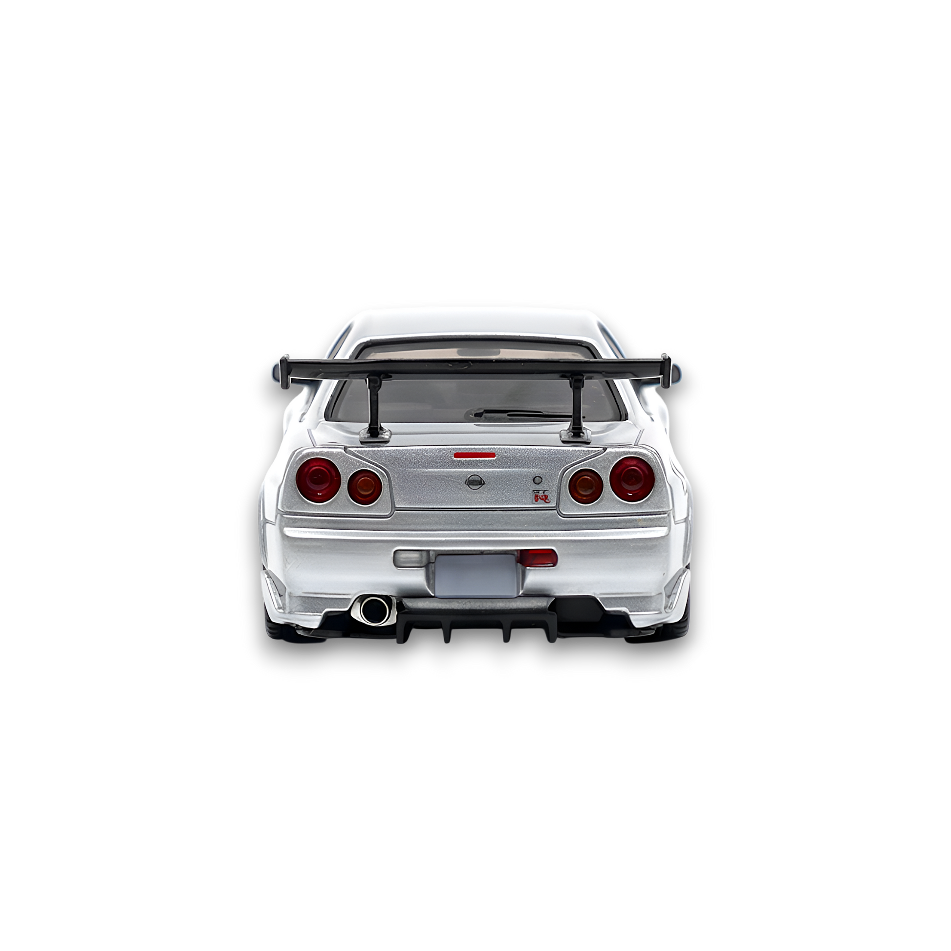 (Pre-Order) 404ERROR Nissan Skyline R34 Modified - Silver Carbon Hood 1:64 - Image 5