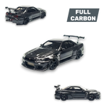 (Pre-Order) 404ERROR Nissan Skyline R34 Modified - Black Full Carbon 1:64 - Image 1