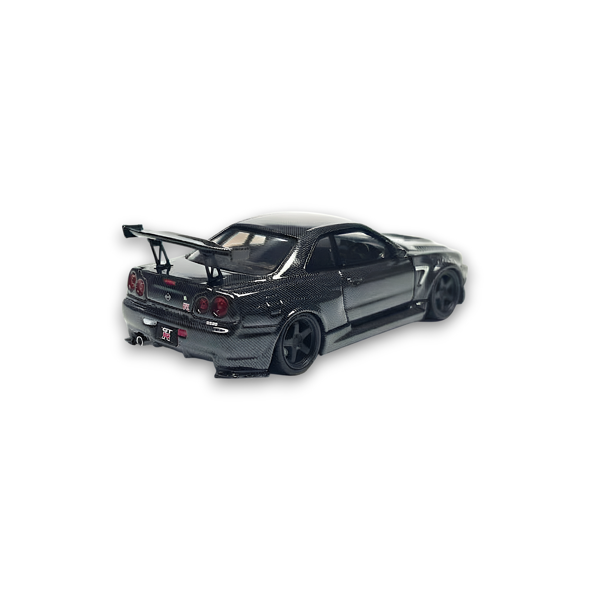 (Pre-Order) 404ERROR Nissan Skyline R34 Modified - Black Full Carbon 1:64 - Image 2