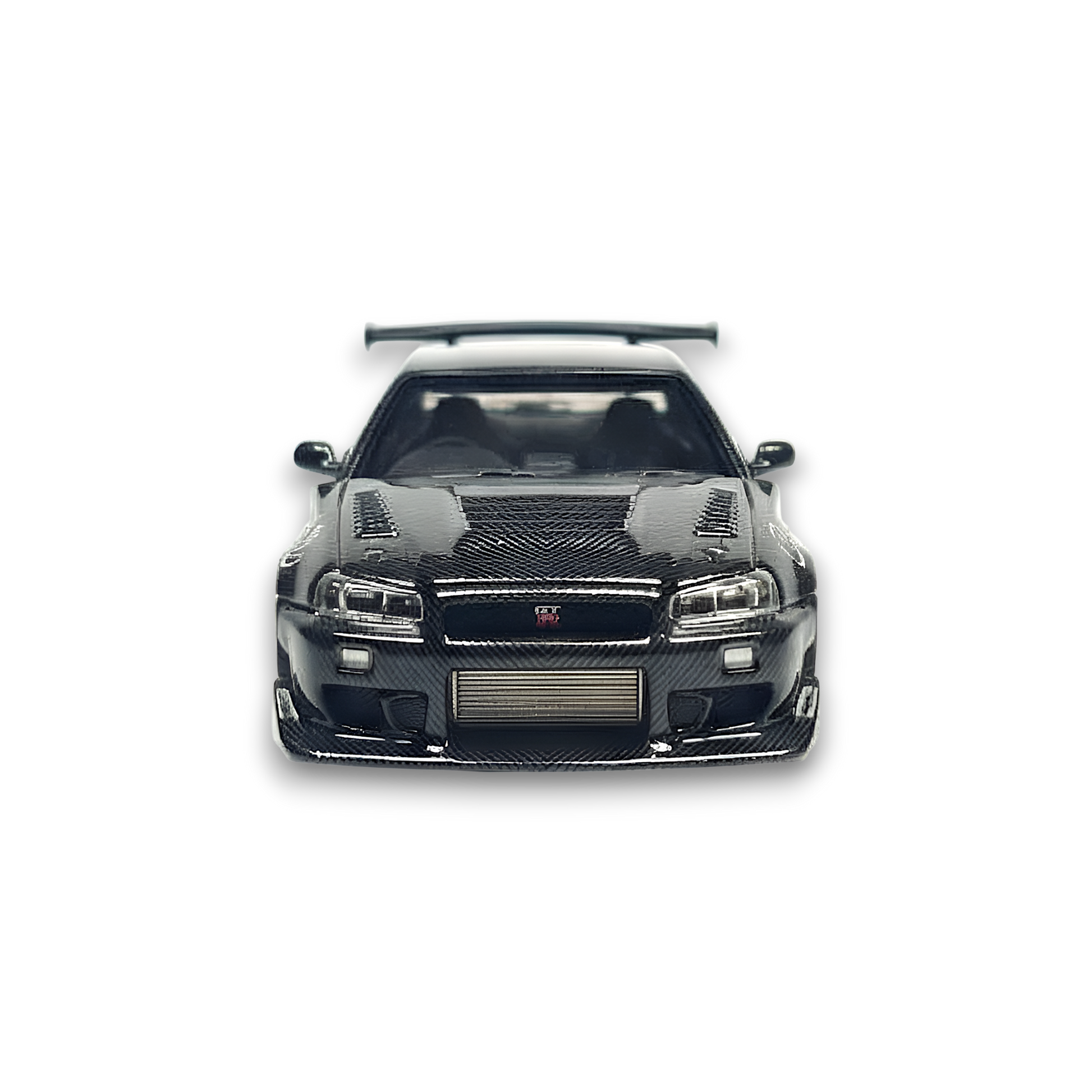 (Pre-Order) 404ERROR Nissan Skyline R34 Modified - Black Full Carbon 1:64 - Image 5