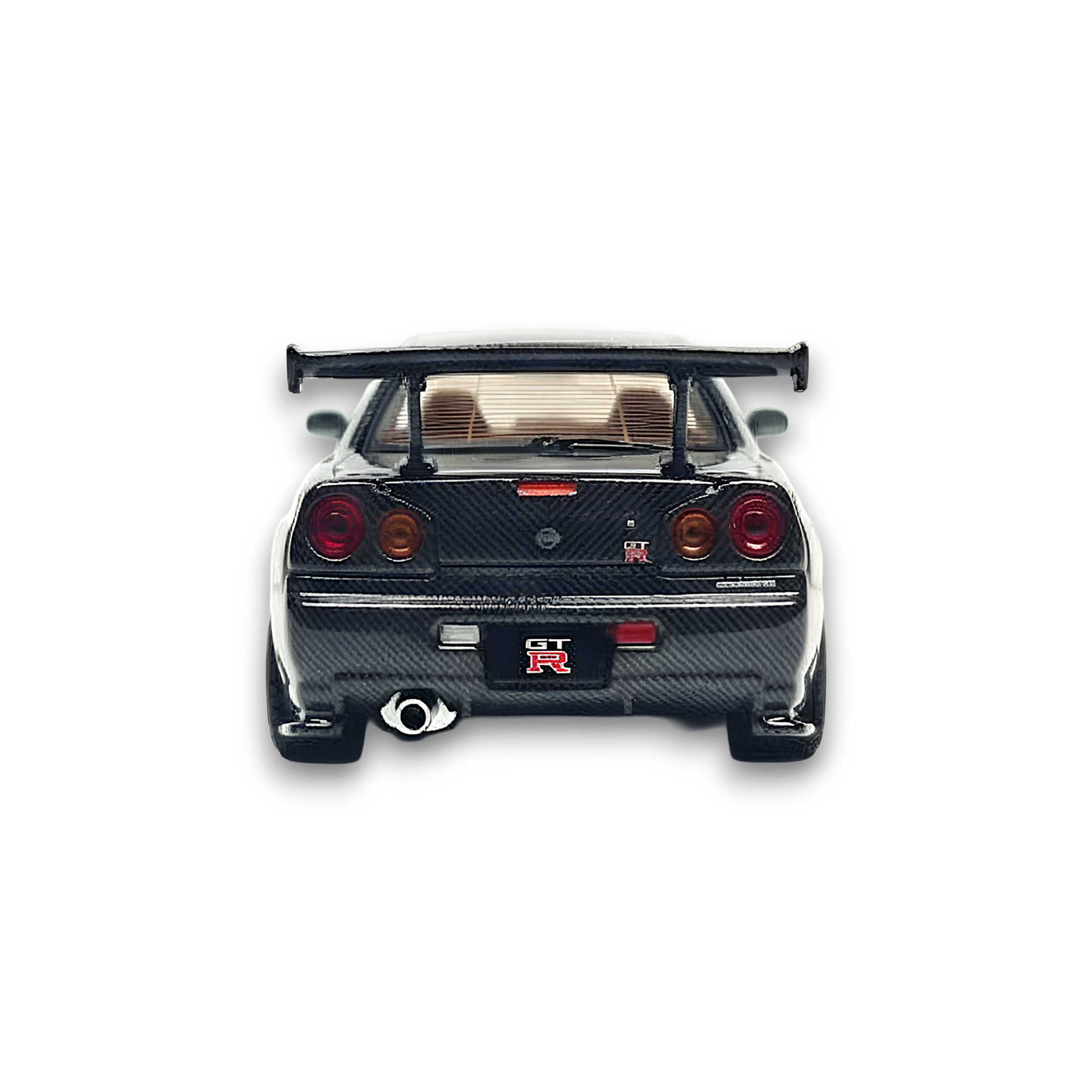 (Pre-Order) 404ERROR Nissan Skyline R34 Modified - Black Full Carbon 1:64 - Image 6