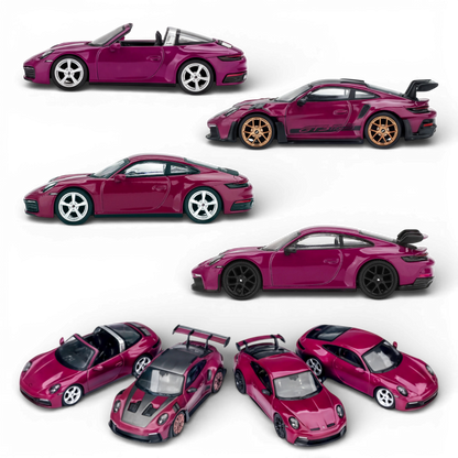 (Pre-Order) Mini GT Porsche 911 (992.1) Rubystone Red Set 1:64 - Image 1