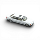 DCM BMW E32 7-Series Sedan - White Lowride 1:64 - Image 2