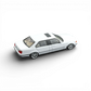 DCM BMW E32 7-Series Sedan - White Lowride 1:64 - Image 3