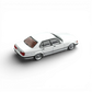 DCM BMW E32 7-Series Sedan - White Lowride 1:64 - Image 4