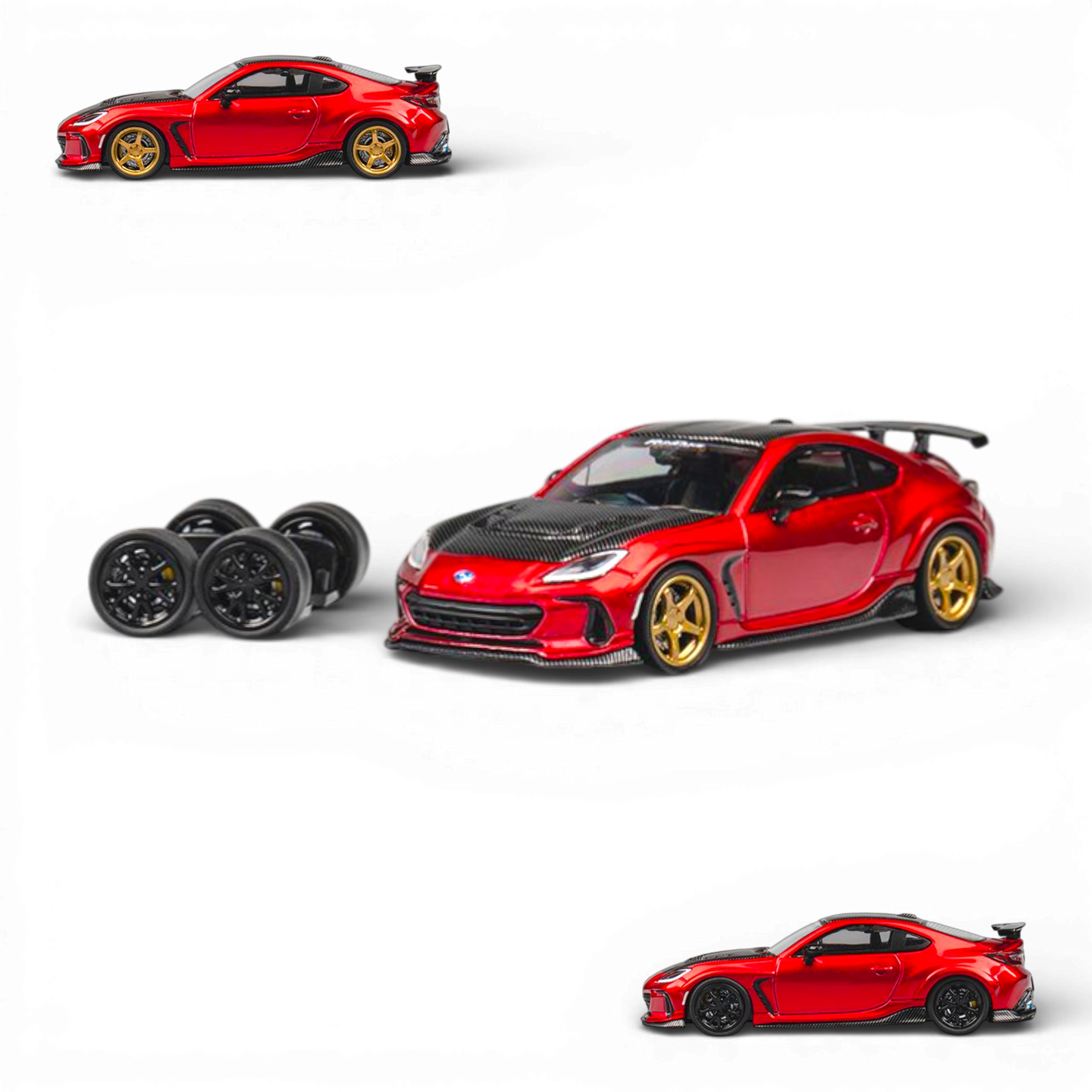 CM Model Subaru BRZ Varis Widebody - Metallic Red 1:64 - Image 1