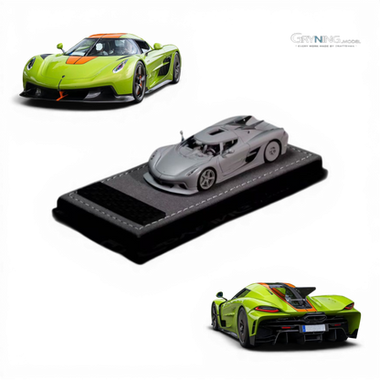 (Pre-Order) GRYNING Koenigsegg Jesko Absolut - Jesko Green-Sweet Mandarin 1:64 - Image 1