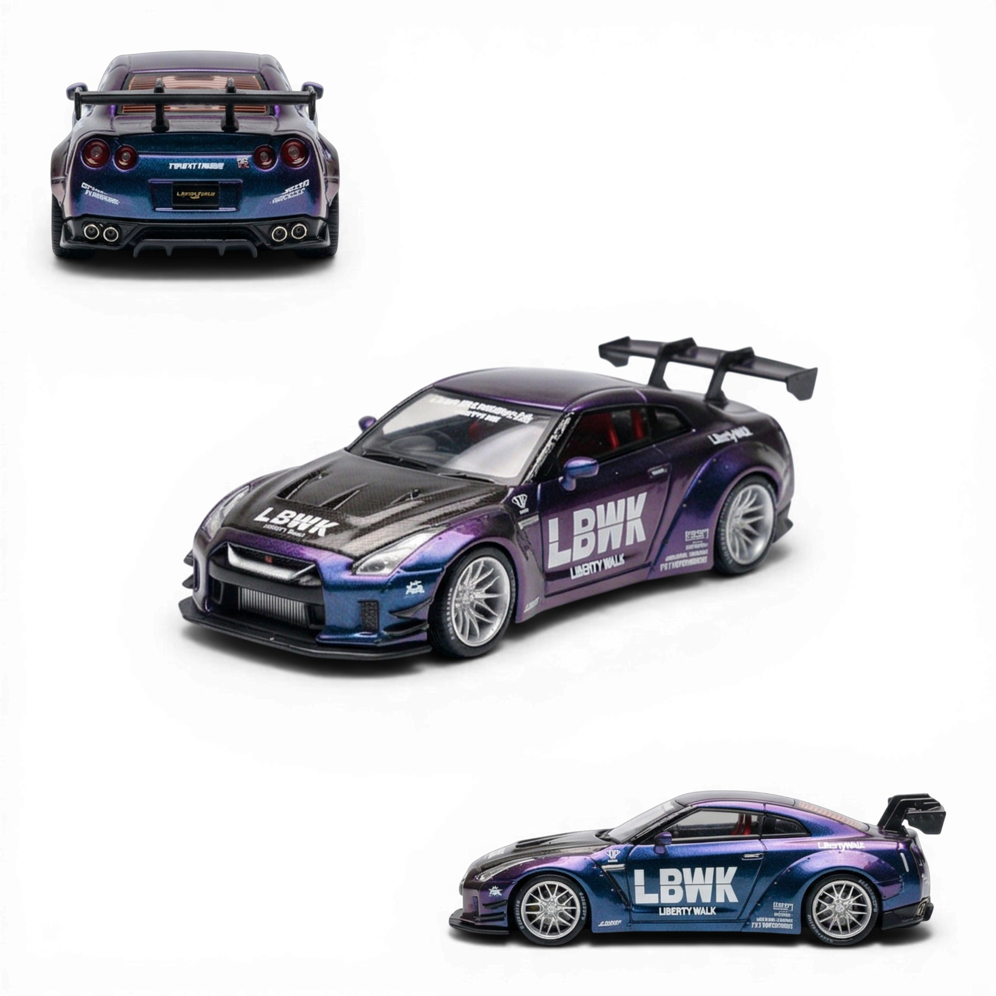 (Pre-Order) TPC LBWK GTR35 Custom - Midnight Blue Chameleon 1:64 - Image 1