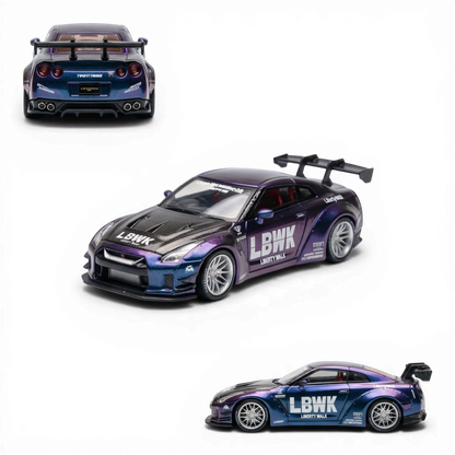 (Pre-Order) TPC LBWK GTR35 Custom - Midnight Blue Chameleon 1:64 - Image 1