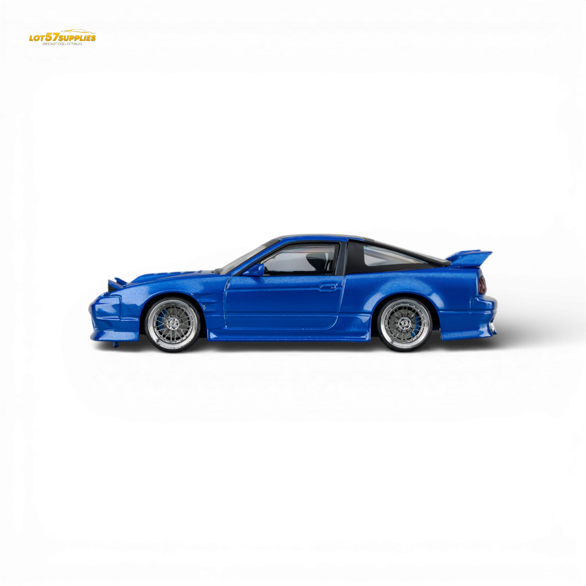 Microturbo Nissan 180SX Type X Metallic Blue 1:64 Diecast Model