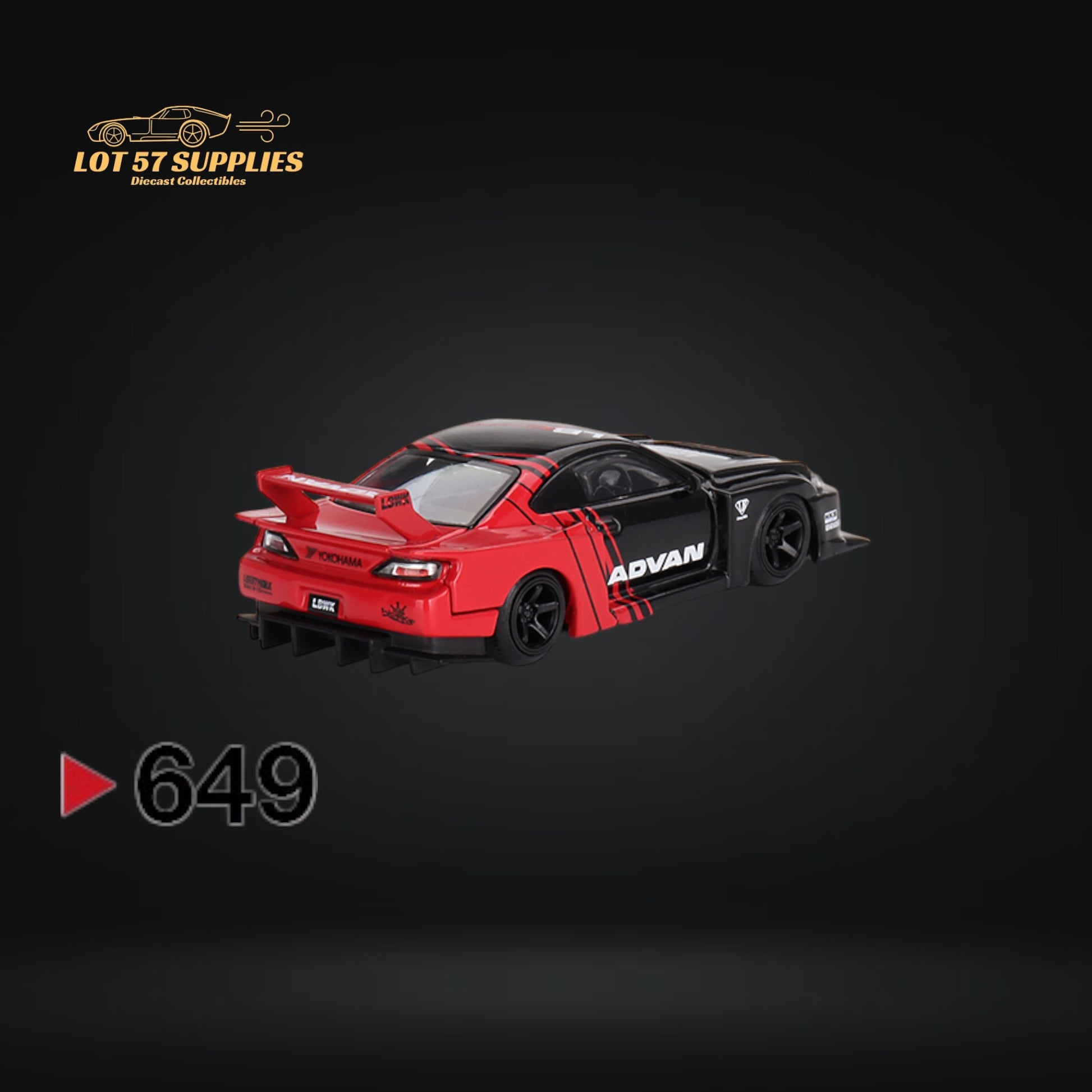 Mini-GT Nissan LB-Super Silhouette S15 SILVIA ADVAN #649 1:64 MGT00649