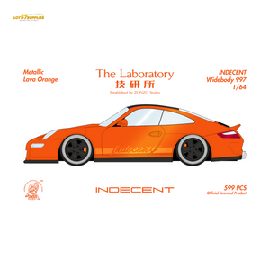 (Pre-Order) The Laboratory x ZONZO Porsche 997 Indecent - Metallic Lava Orange 1:64
