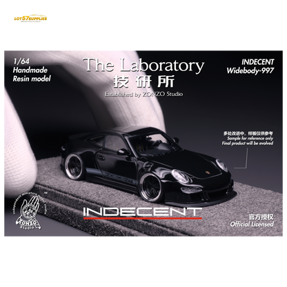 (Pre-Order) The Laboratory x ZONZO Porsche 997 Indecent - Gloss Black 1:64