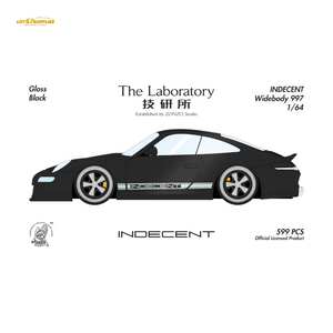 (Pre-Order) The Laboratory x ZONZO Porsche 997 Indecent - Gloss Black 1:64
