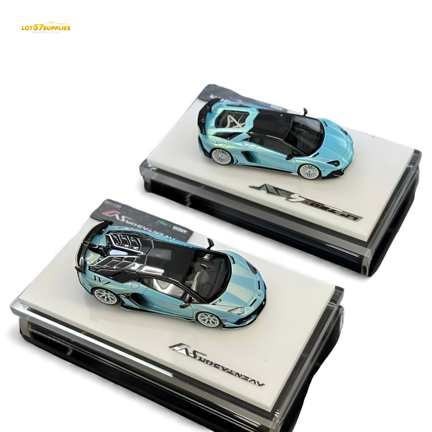 Tardis 1:64 Far Peak Blue Charm Gold Double Car Set (SVJ + LP750SV)