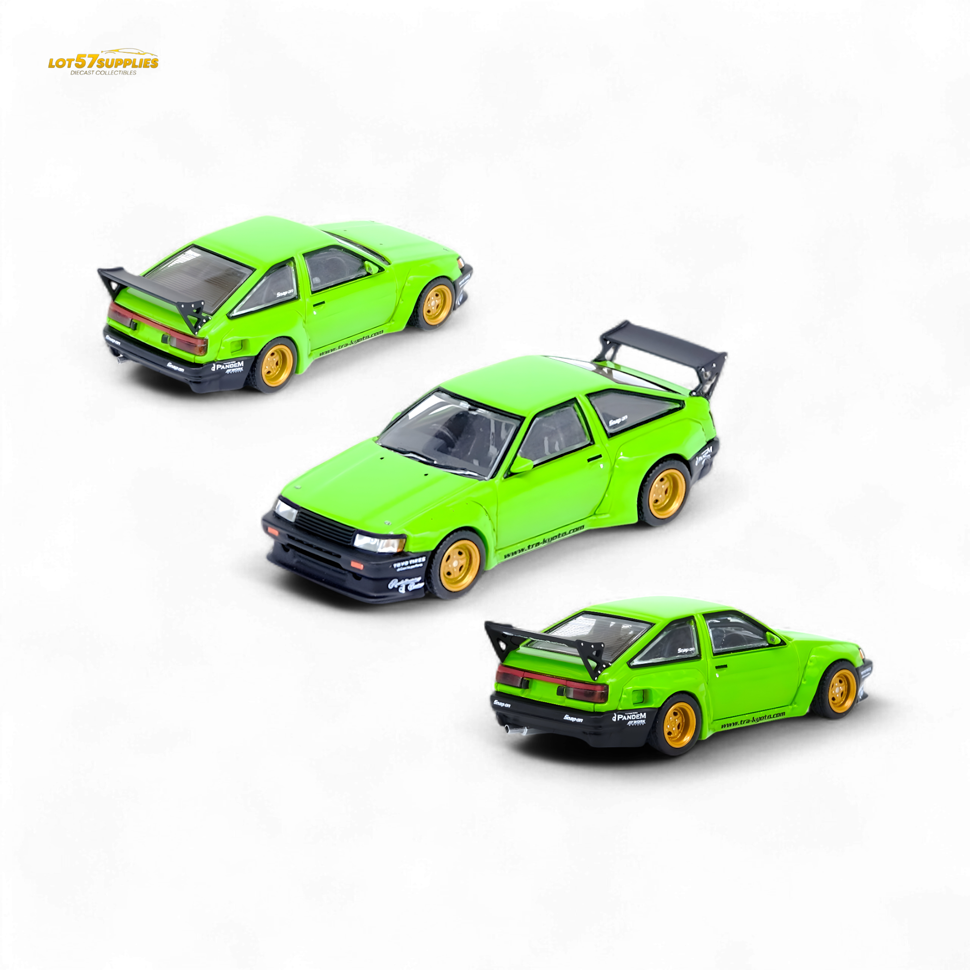 Inno64 1/64 Scale Toyota AE86 Levin Pandem Rocket Bunny Green Diecast Model Car - Brand New 2024 Release