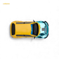 ET Model Honda Civic EG6 Rocket Bunny Spoon Blue 1:64 Diecast Model