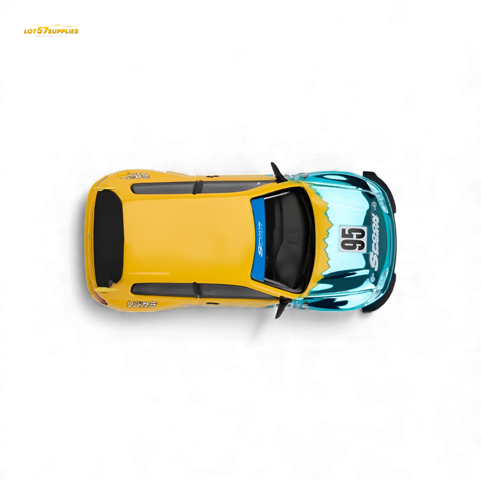 ET Model Honda Civic EG6 Rocket Bunny Spoon Blue 1:64 Diecast Model