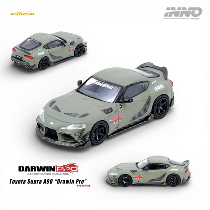 (Pre-Order) INNO64 Toyota Supra A90 Darwin Pro - Matt Green 1:64