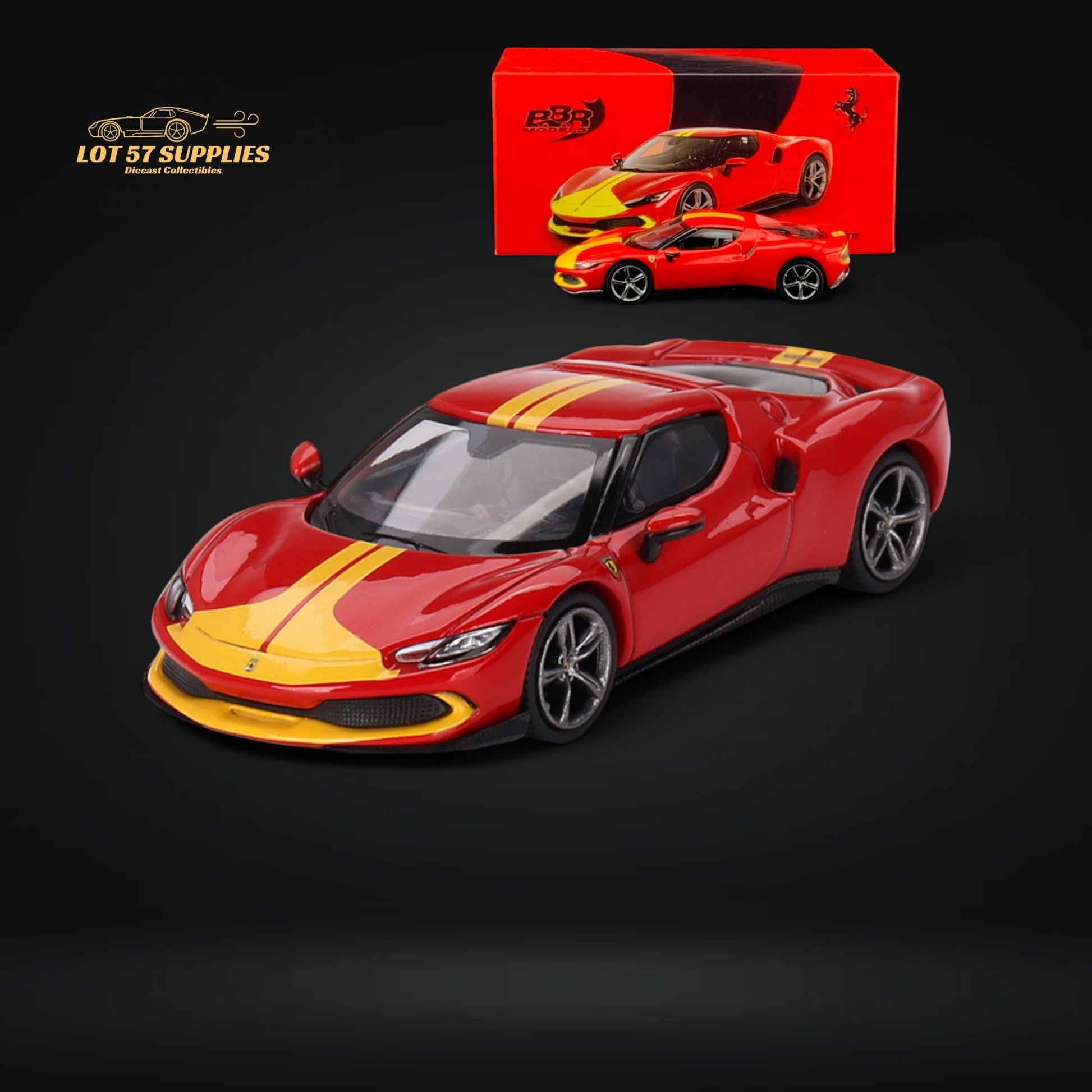 BBR64 Ferrari 296 GTB Assetto Fiorano Rosso Corsa 1:64 BBRFER64002