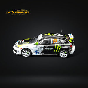 (Pre-Order) DCM & Mini Station 2008 Subaru Impreza WRX STI Rally Block43 Monster 1:64