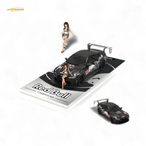 TimeMicro BMW M4 Modified Widebody Silver R e d B u l l - Figure Version 1:64
