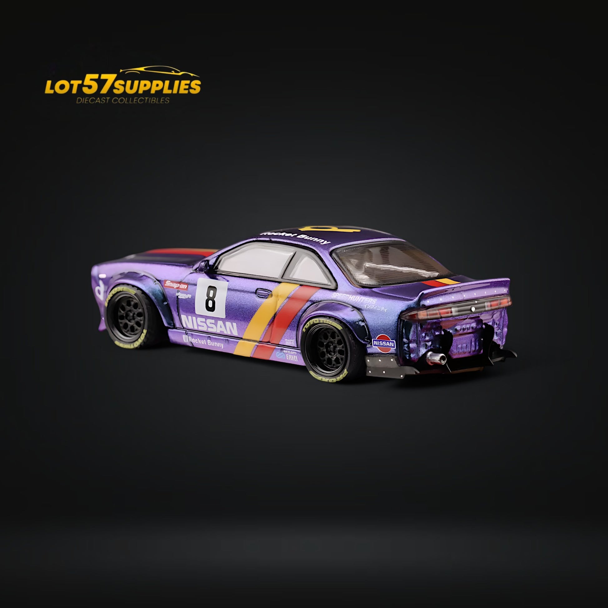 Inno64 Nissan Silvia S14 Boss "ROCKET BUNNY" in Purple 1:64