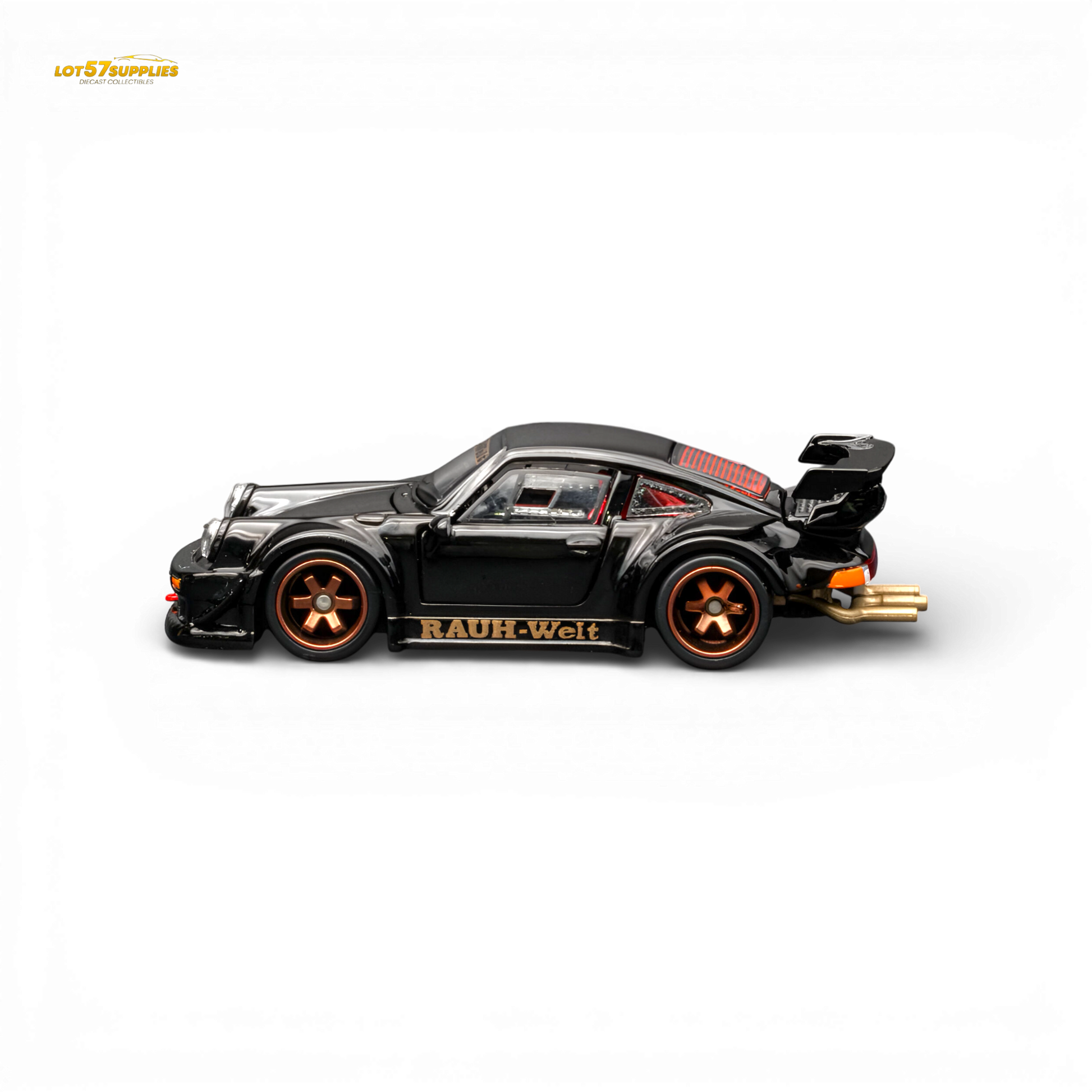 FG RWB930 Fully Open - Black 1:64 Diecast Model Car