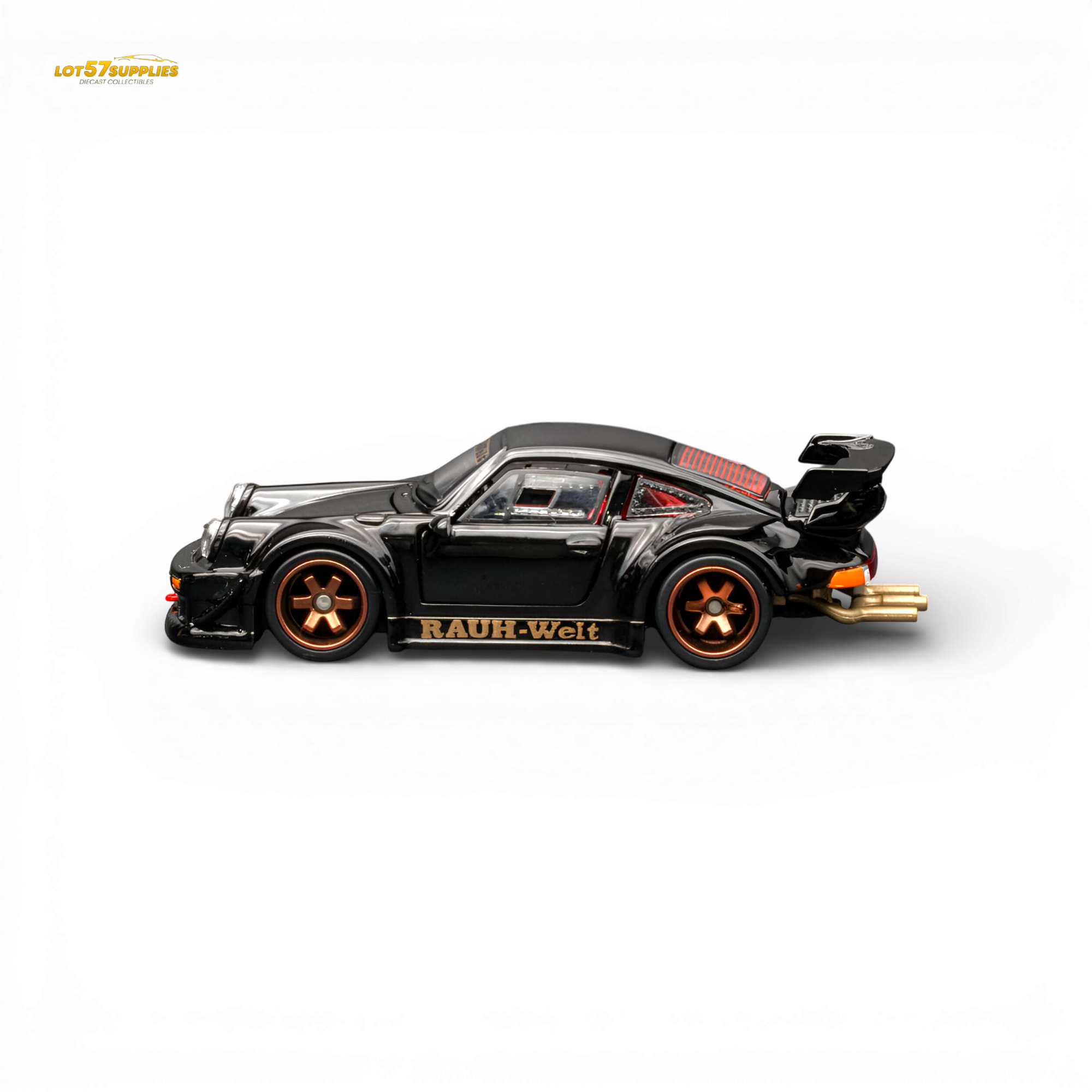 1/64 ポルシェ 930 RWB フルオープン OPO FG 1:64 RWB 930 Fully Open Diecast - Black @360K ETA Q1 2026