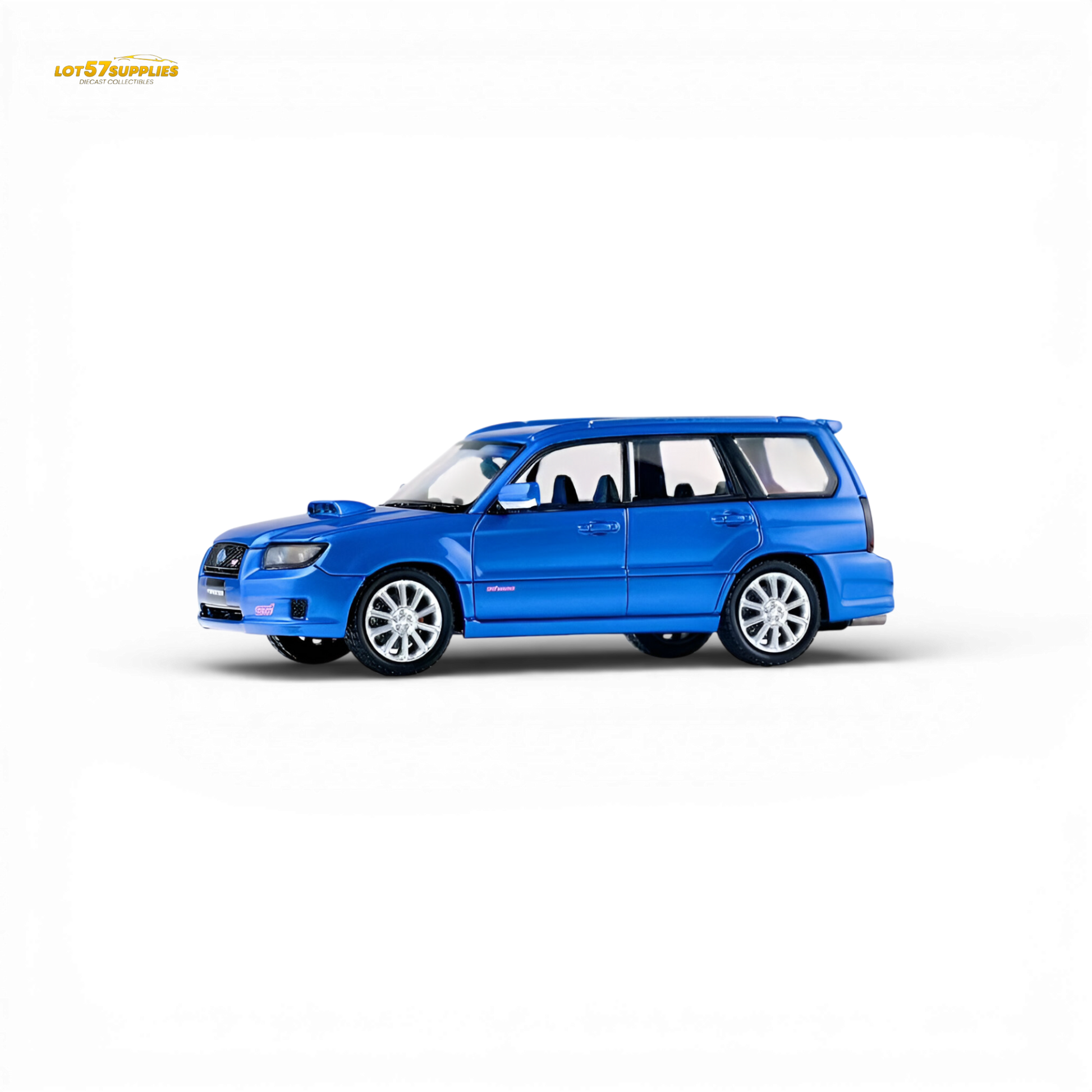 Fiberrun Subaru Forester SG9 Blue 1:64 Scale Diecast Model Detail View