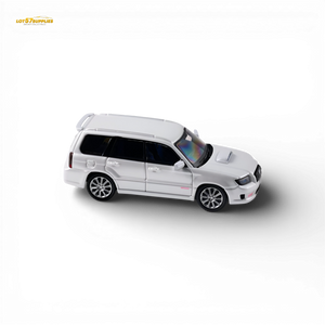Fiberrun Subaru Forester SG9 Metallic White 1:64 Scale Diecast Model Front Quarter View