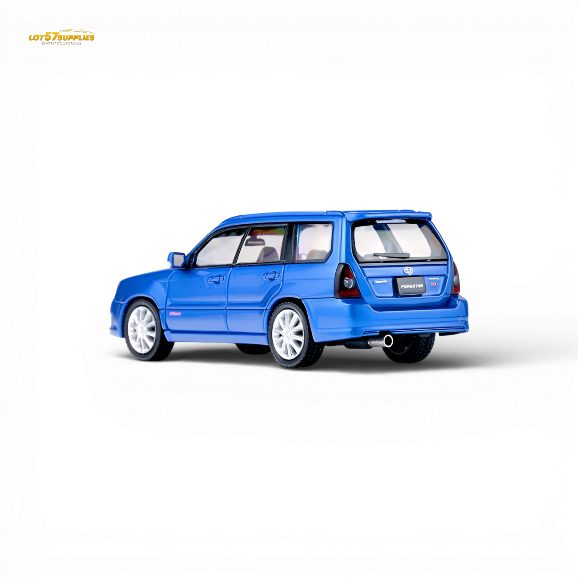 Fiberrun Subaru Forester SG9 Blue 1:64 Scale Diecast Model Multi Angle View