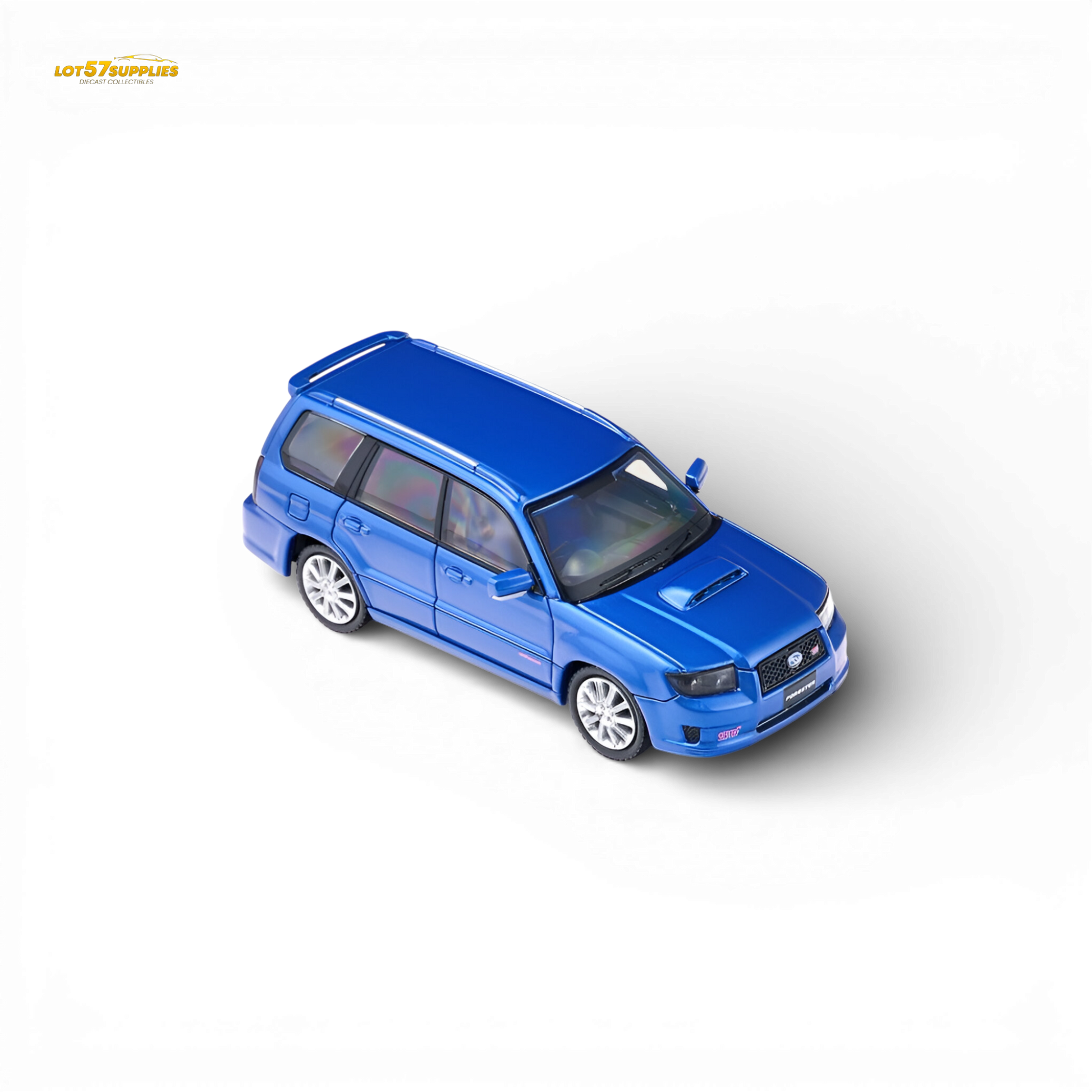 Fiberrun Subaru Forester SG9 Blue 1:64 Scale Diecast Model Side Profile