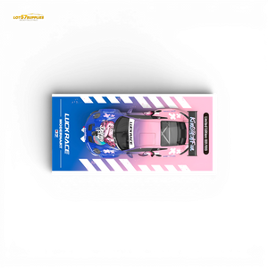 MD & LUCKRACE Porsche 911 GT3 Crazy Octopus Blue Pink 1:64 Scale Diecast Model Top View