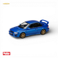 Hobby Japan Subaru Impreza WRX Type R STI Sonic Blue Mica 1:64 Scale Diecast Model Front Quarter View