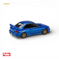 Hobby Japan Subaru Impreza WRX Type R STI Sonic Blue Mica 1:64 Scale Diecast Model Rear Quarter View